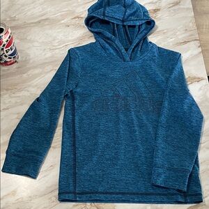Adidas Kids Heathered Blue Hoodie